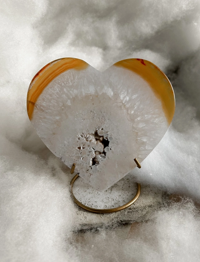 cuore in Quarzo ed Agata